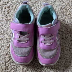 Vibrant Pink and Gray Kids Sneakers